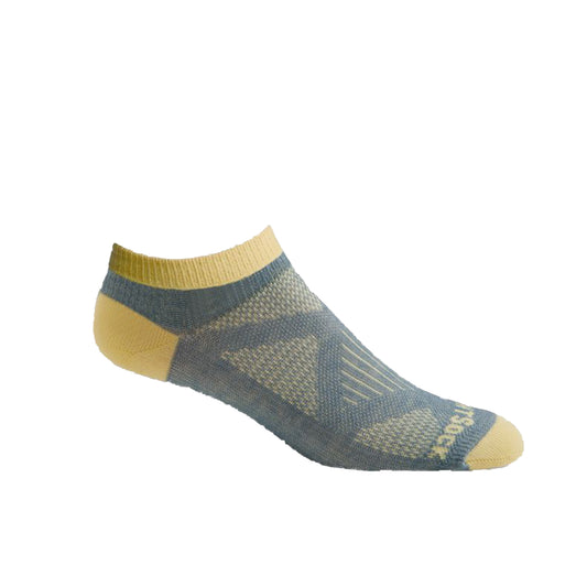 Womens CoolMesh, Double Layer, Lo Quarter, Grey Custard socks.