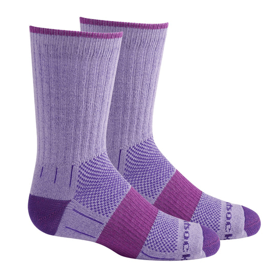 Kids Escape, Double Layer, Crew, Purple Plum socks.