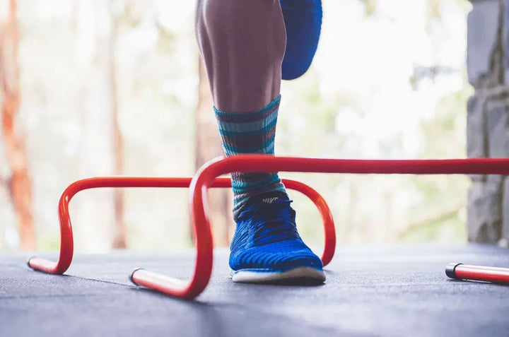Athlete training in a gym