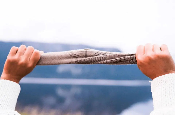 Anti-blister sock being twisted