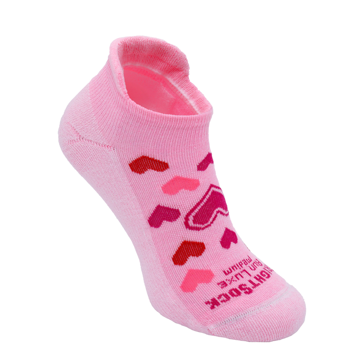 Run Luxe, Single Layer, Tab, Valentines Hearts Socks.