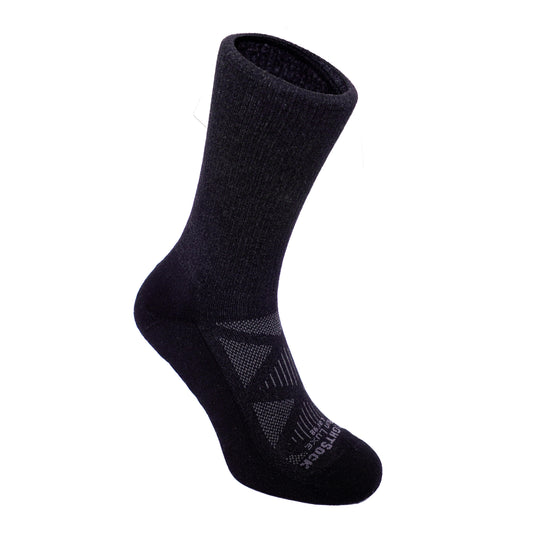 Run Luxe socks, Crew length, black.
