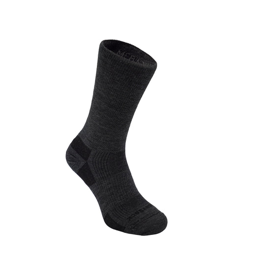 Merino Hike, Double Layer, Crew, Grey socks.