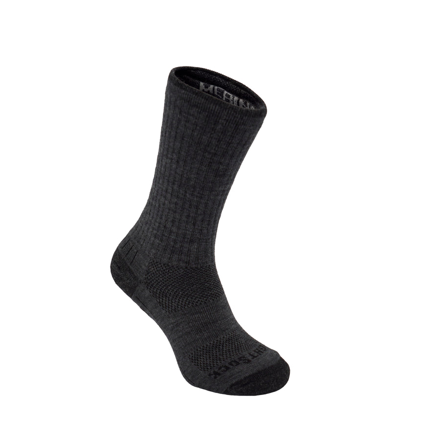 Merino Extreme, Double Layer, Crew, Grey.