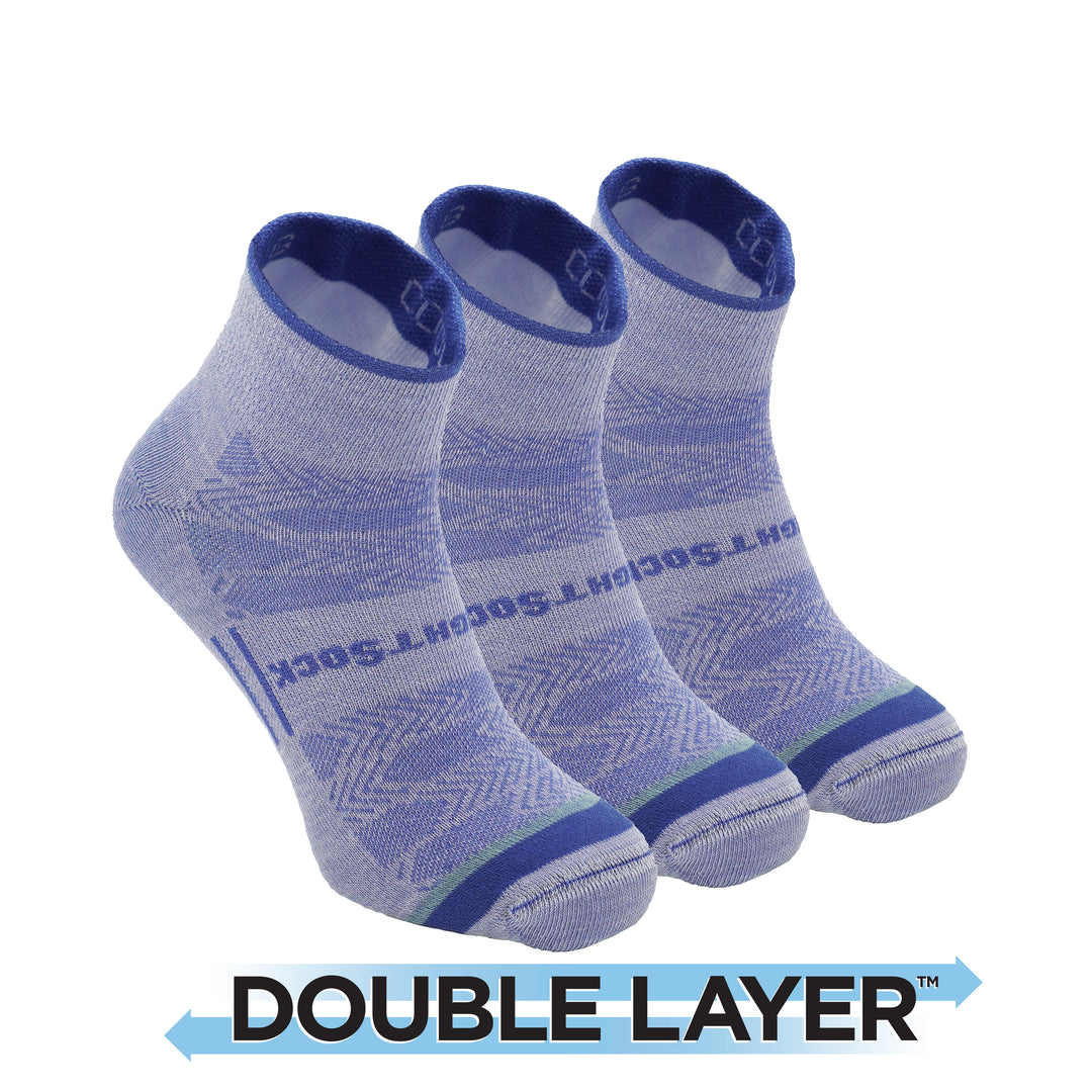 Coolmesh II - Quarter Length - 3 Pair Pack - Anti Blister System - Wrightsock