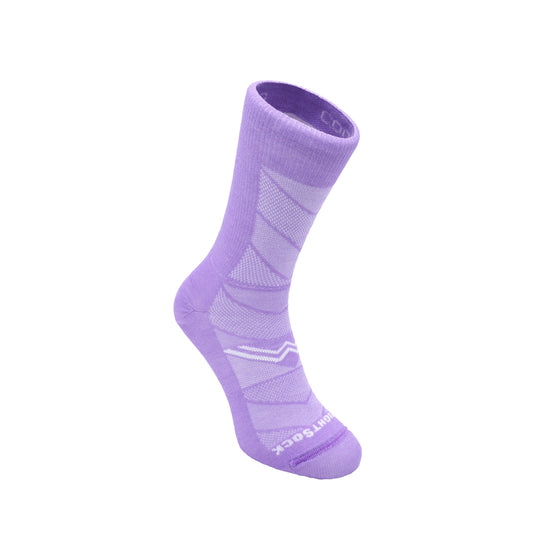 CoolMesh two style, Crew height, lavender sock with white accents.