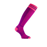 CoolMesh Two, Double Layer, Over the Calf, Plum Pink Stripes women's anti-friction socks