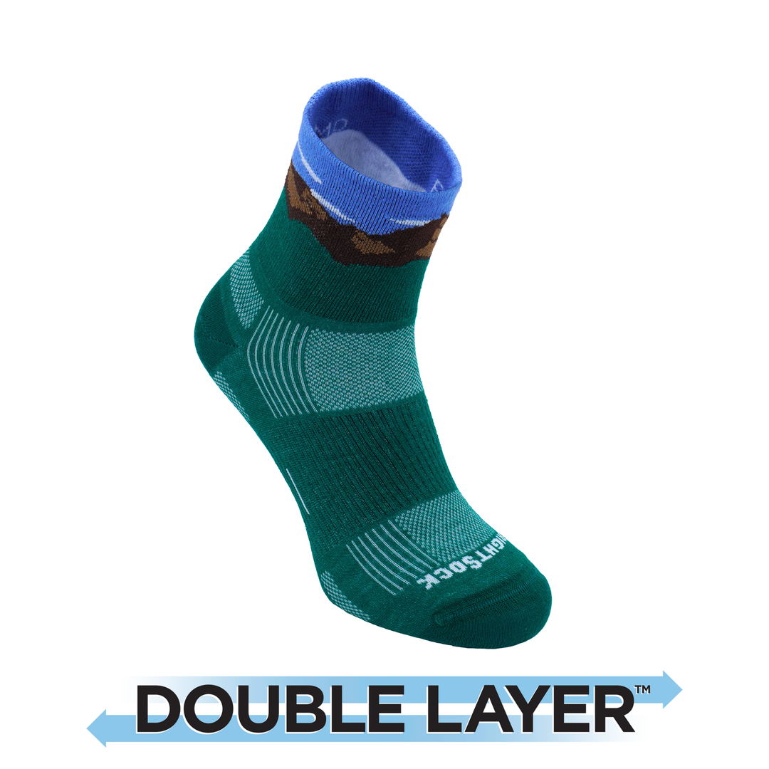 Explore - Quarter Length - Green Mountain Valley - Anti Blister System Wrightsock