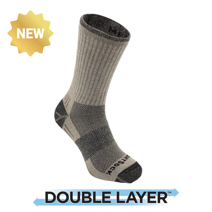 Merino Escape, Crew Length, Hemp men's anti-friction socks