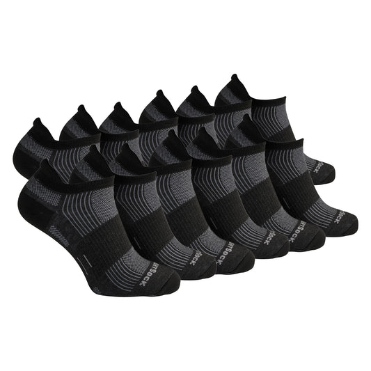 Run tab black anti-blister socks