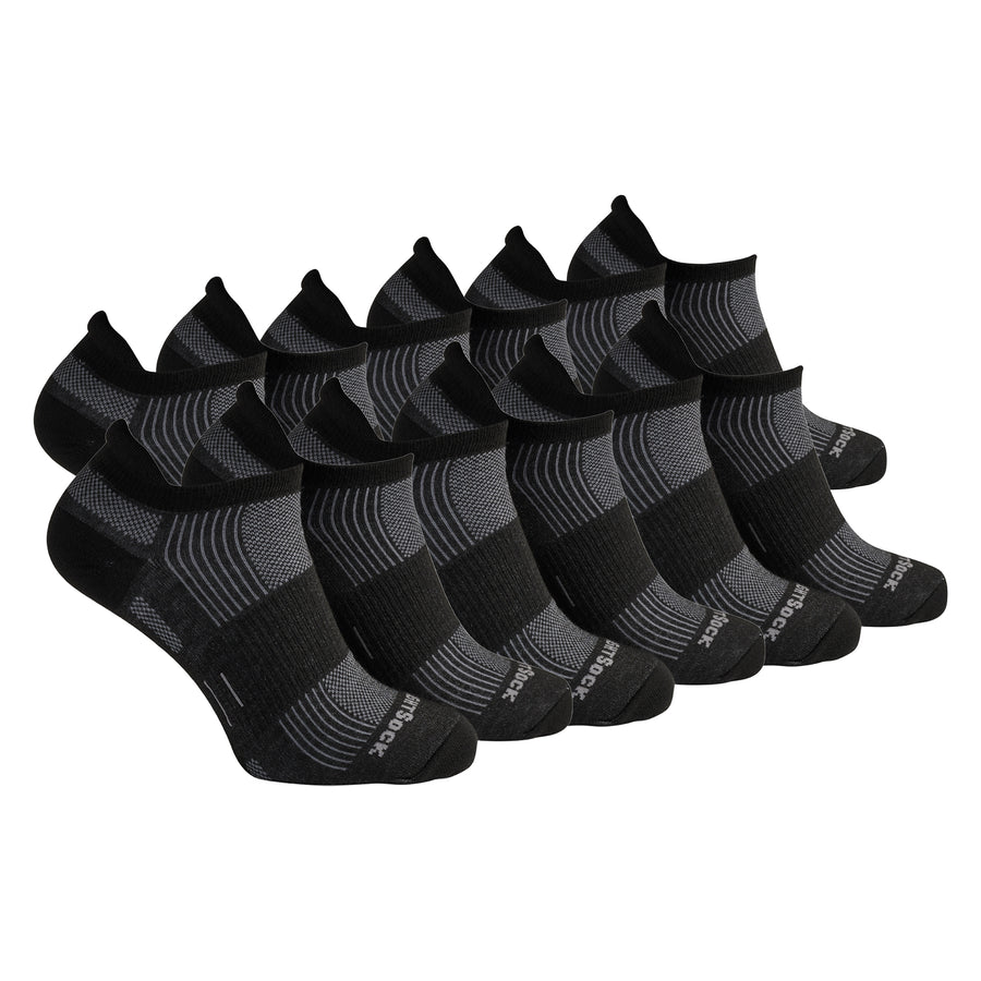 Run tab black anti-blister socks